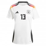 Günstige Fußballtrikots Deutschland Muller 13 Frauens Heimtrikot EURO 2024 Kurzarm